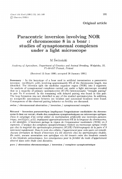 studies of synaptonemal complexes under a light microscope