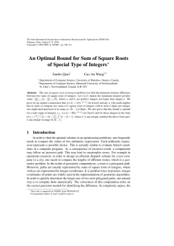 An Optimal Bound for Sum of Square Roots of Special