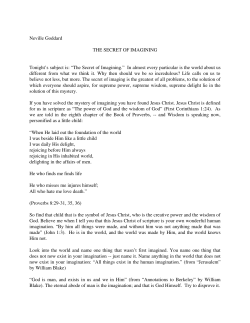 The Secret of Imagining