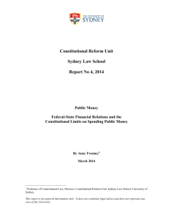 Public Money &ndash; Federal State Financial