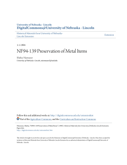 NF94-139 Preservation of Metal Items