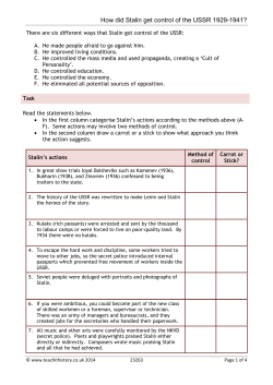 How did Stalin get control of the USSR 1929-1941?
