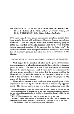 On relex action from sypmathetic ganglia.