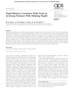 Pupil Mimicry Correlates With Trust in In
