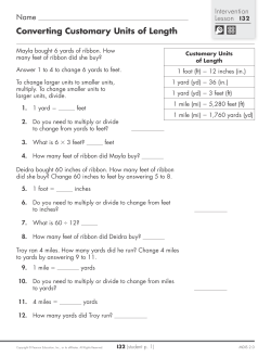 Converting Customary Units of Length