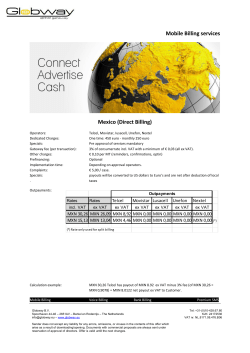 Mobile Billing services Mexico (Direct Billing)