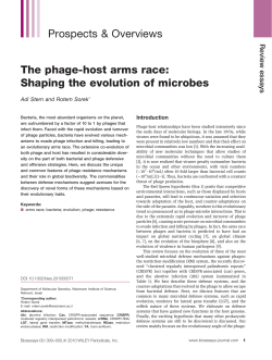BioEssays, 33(1) - Weizmann Institute of Science