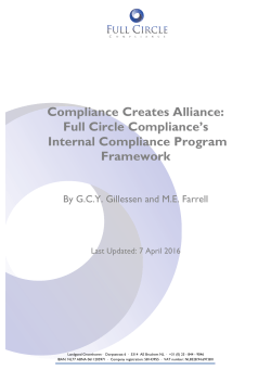 Compliance Creates Alliance: Full Circle Compliance`s Internal