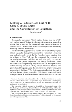 Making a Federal Case Out of It: Sabri v. United