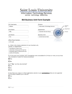 BIA Business Unit Form Example