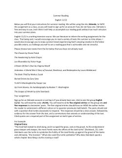 Summer Reading English 11/12 Below you will find your instructions