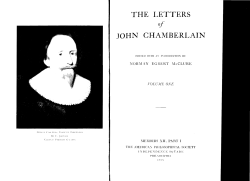 the letters john chamberlain