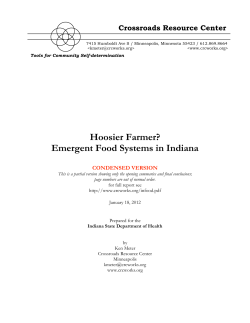 Hoosier Farmer? Emergent Food Systems in Indiana