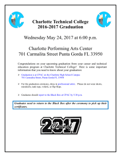 CTC Graduation Information - Charlotte Technical College