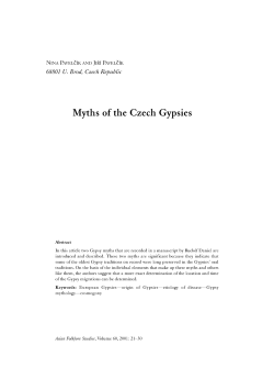 Myths of the Czech Gypsies - Nanzan Institute for Religion and Culture