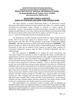 INDIAN INSTITUTE OF TROPICAL METEOROLOGY (IITM), Dr. Homi