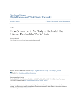 From Schmerber to McNeely to Birchfield: The Life and Death of the