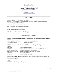 CURRICULUM VITAE - Syracuse University