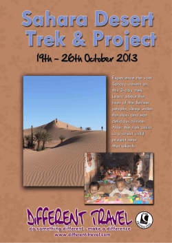 Sahara Desert Trek and Project Challenge operated by Different