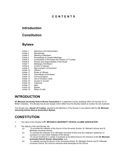 Introduction Constitution Bylaws INTRODUCTION CONSTITUTION