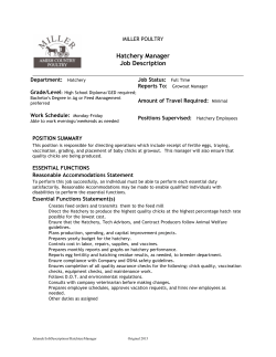 Hatchery Manager Job Description