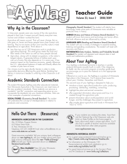 AgMag Vol 23, Issue 2 Teacher`s Guide