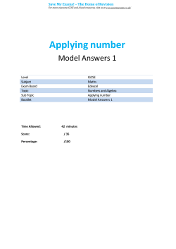 Applying number - SAVE MY EXAMS!