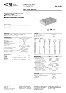 Datasheets - TE Connectivity
