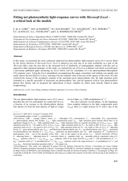 Fitting net photosynthetic light-response curves with