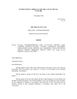 Mox Plant Case (Ireland v. United Kingdom), 2001