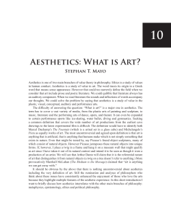Aesthetics: What is Art?