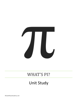 Unit Study WHAT`S PI?