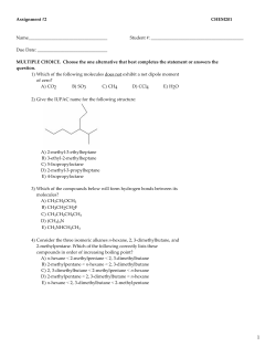 Assignment #2 CHEM201