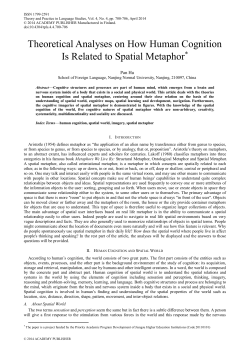 Theoretical Analyses on How Human Cognition Is Related to Spatial