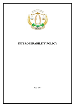 interoperability policy june 2014