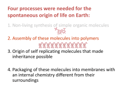 Four processes were needed for the spontaneous origin of life on