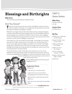Blessings and Birthrights