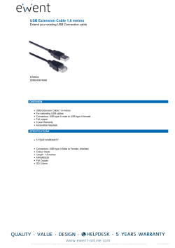 USB Extension Cable 1,8 metres