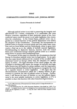 comparative constitutional law: judicial review
