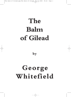 The Balm of Gilead by George Whitefield