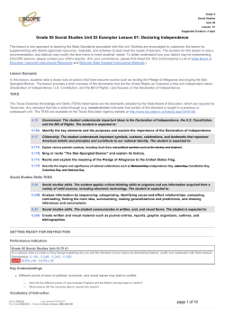 Grade 05 Social Studies Unit 03 Exemplar Lesson 01