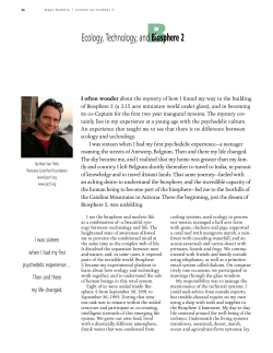 Ecology, Technology, and Biosphere 2