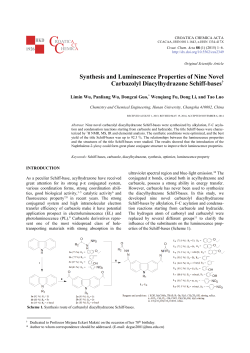 Synthesis and Luminescence Properties of Nine Novel Carbazolyl