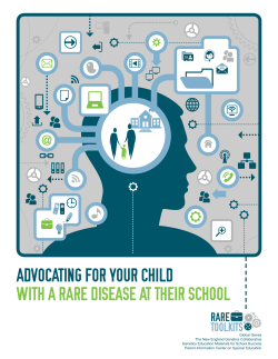 AdvocAting for Your child with A rAre diseAse At their school