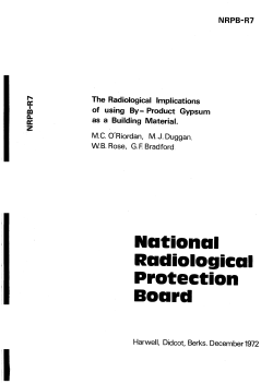 The radiological implications of using by-product Gypsum as