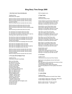 Lyric Sheet - Bing Nursery School