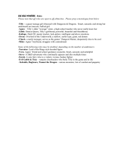 SHE KILLS MONSTERS - Roles