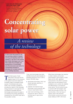 Concentrating solar power Concentrating solar power
