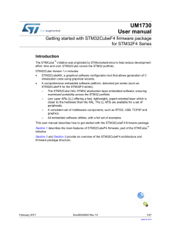 Getting started with STM32CubeF4 firmware package for STM32F4