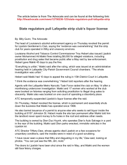ATC in the News-Stat.. - The Louisiana Office of Alcohol and